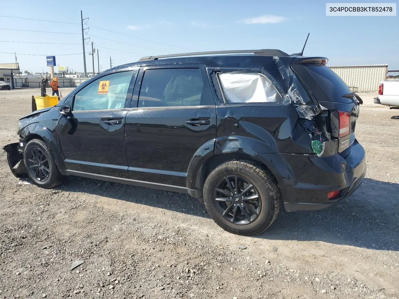 2019 Dodge Journey Se VIN: 3C4PDCBB3KT852478 Lot: 68232374