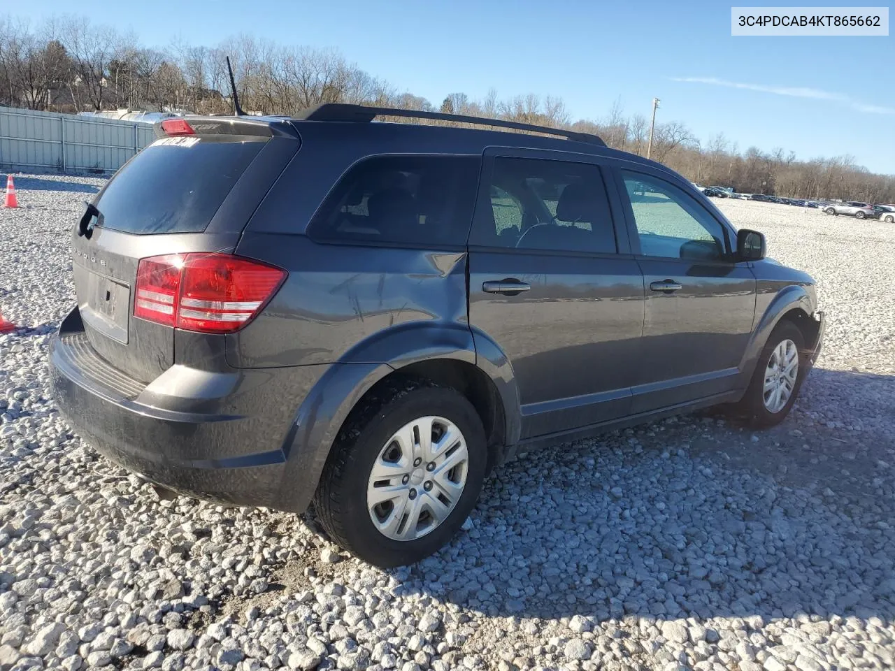 3C4PDCAB4KT865662 2019 Dodge Journey Se