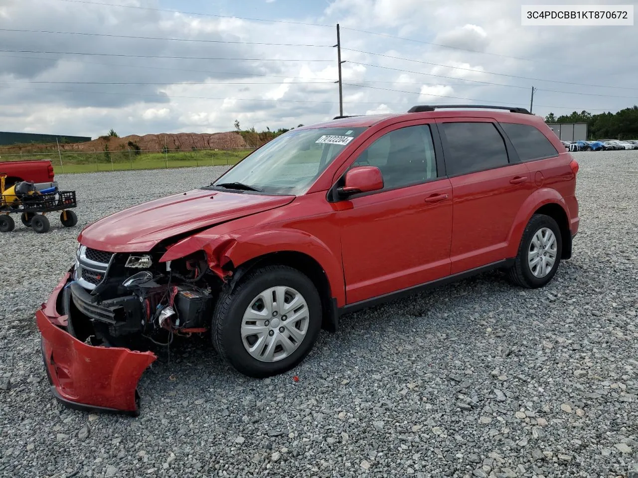 3C4PDCBB1KT870672 2019 Dodge Journey Se