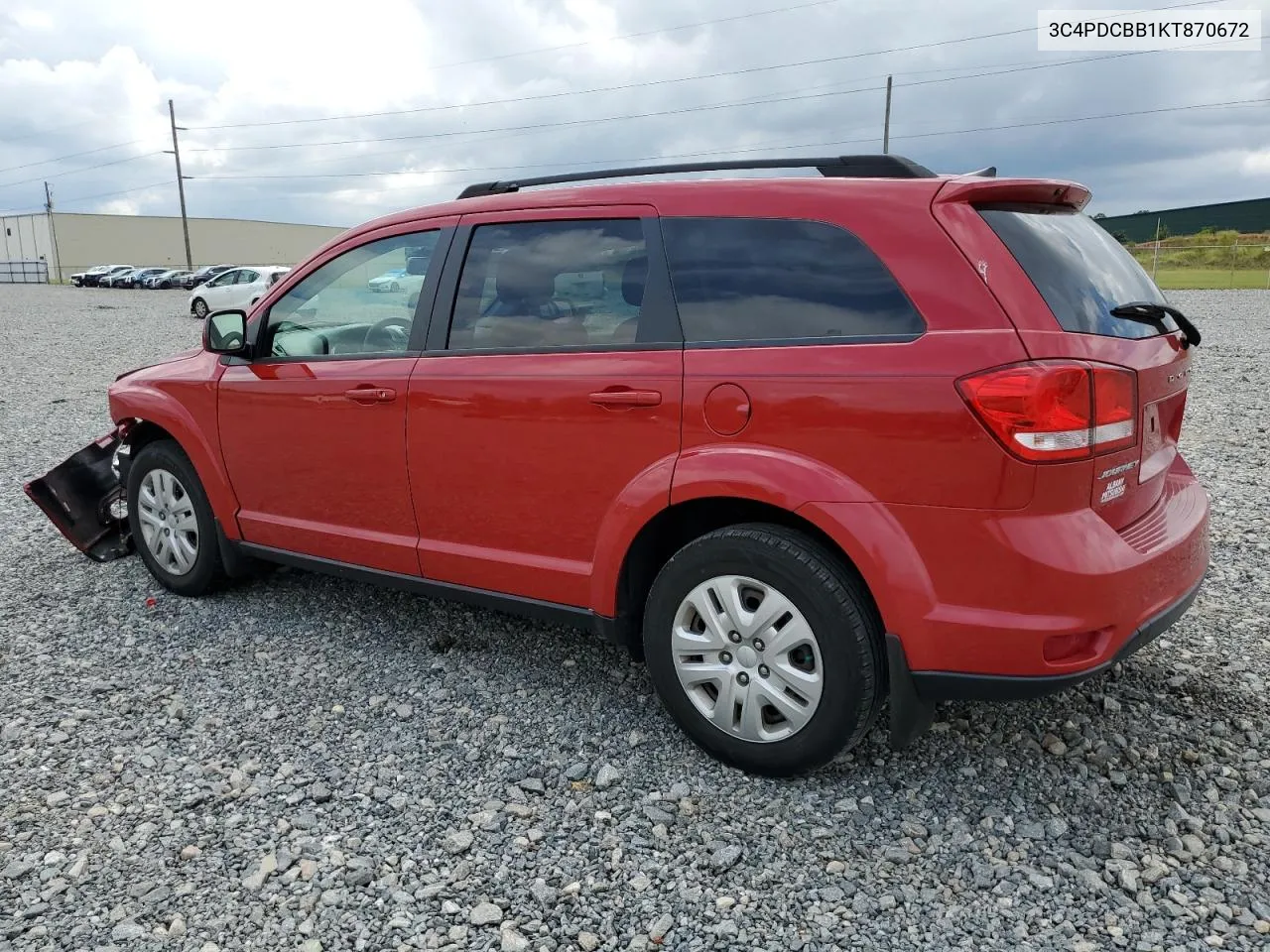 2019 Dodge Journey Se VIN: 3C4PDCBB1KT870672 Lot: 70122204