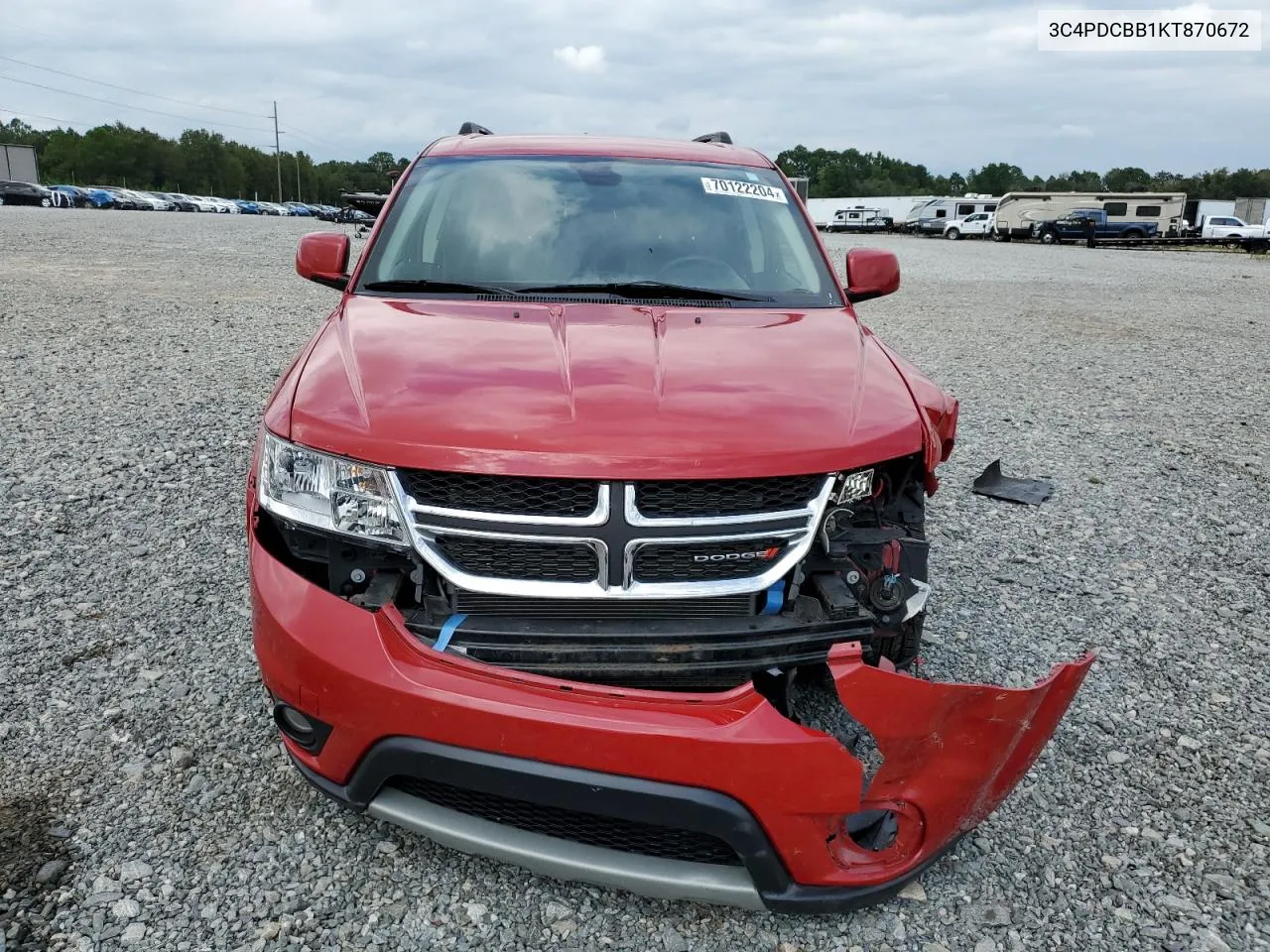 2019 Dodge Journey Se VIN: 3C4PDCBB1KT870672 Lot: 70122204