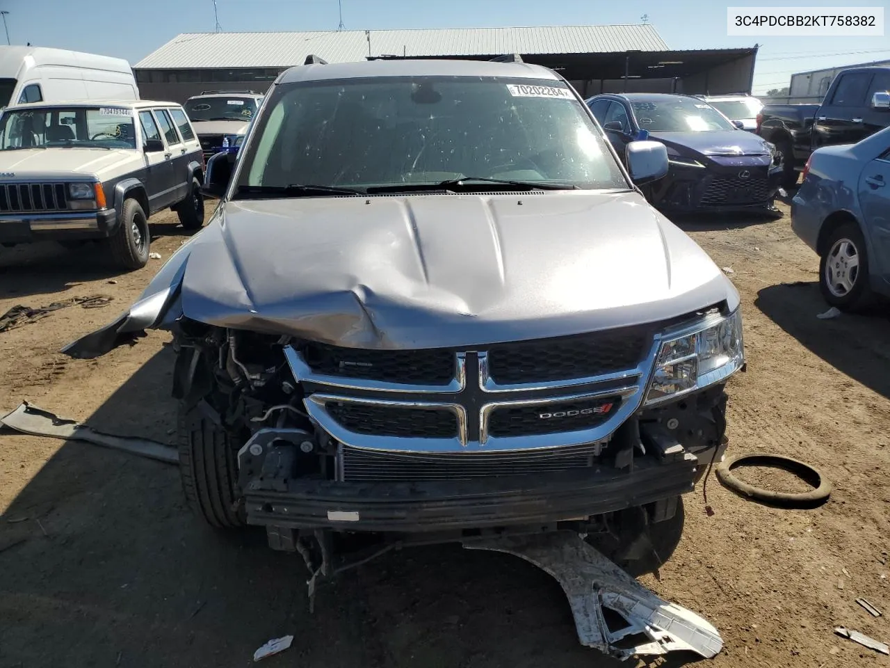 2019 Dodge Journey Se VIN: 3C4PDCBB2KT758382 Lot: 70202284