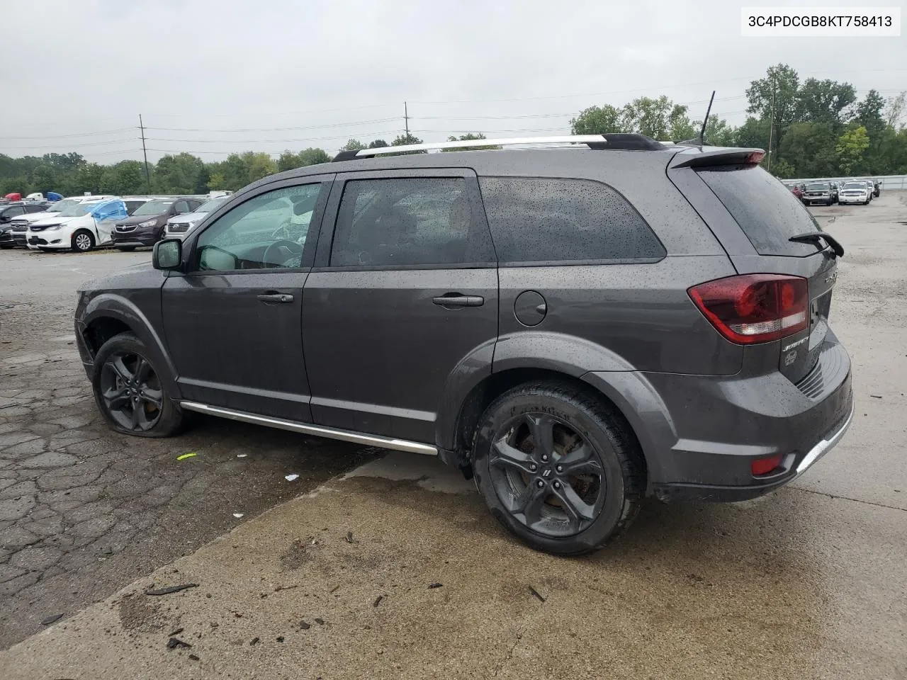 2019 Dodge Journey Crossroad VIN: 3C4PDCGB8KT758413 Lot: 70567334