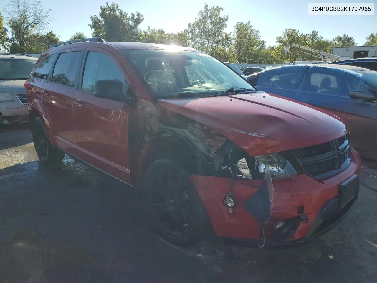 2019 Dodge Journey Se VIN: 3C4PDCBB2KT707965 Lot: 70668924