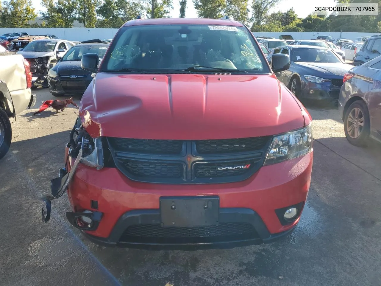 2019 Dodge Journey Se VIN: 3C4PDCBB2KT707965 Lot: 70668924