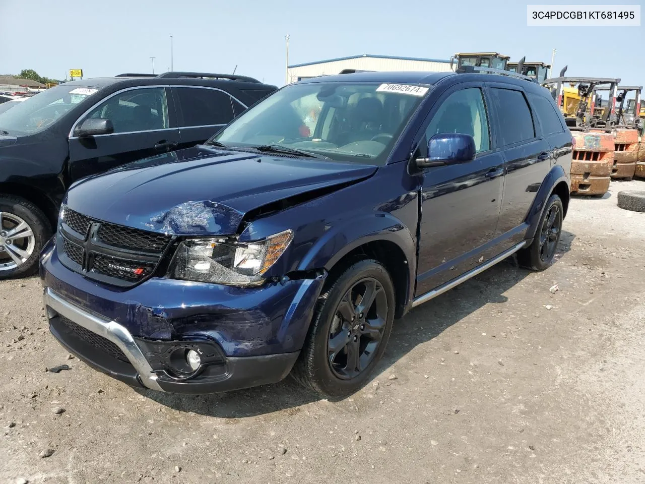 2019 Dodge Journey Crossroad VIN: 3C4PDCGB1KT681495 Lot: 70692674