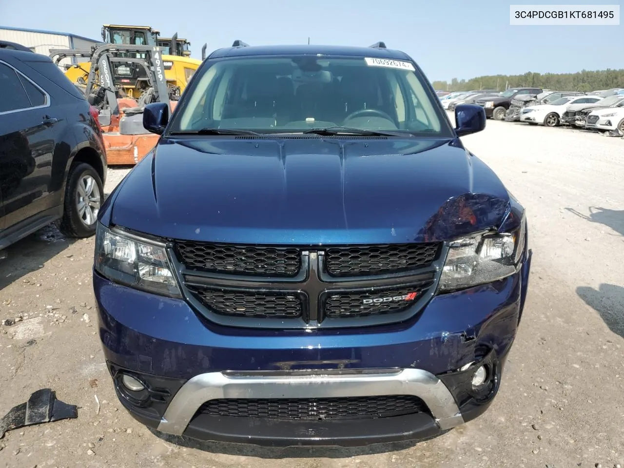 2019 Dodge Journey Crossroad VIN: 3C4PDCGB1KT681495 Lot: 70692674