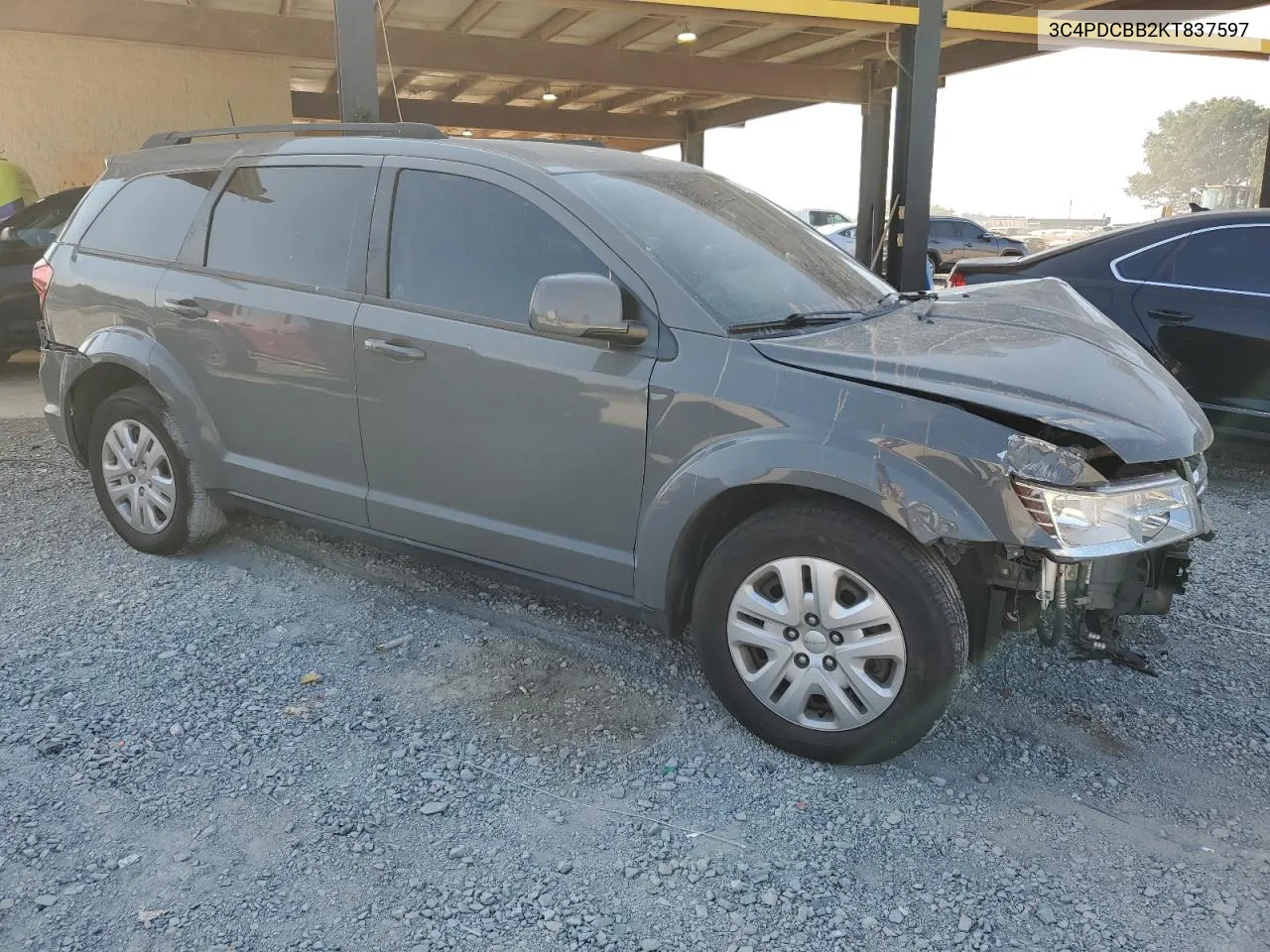 2019 Dodge Journey Se VIN: 3C4PDCBB2KT837597 Lot: 70791874