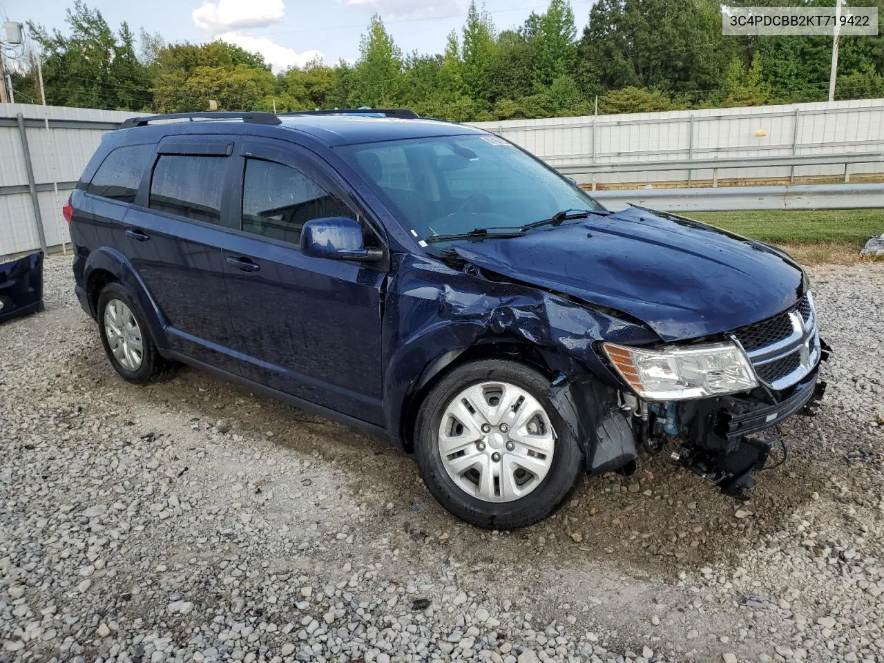 2019 Dodge Journey Se VIN: 3C4PDCBB2KT719422 Lot: 70874554