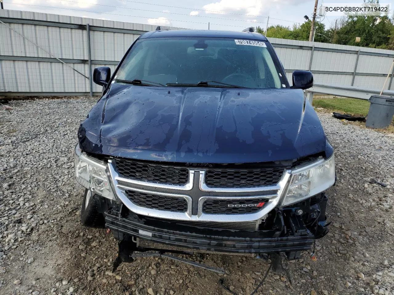 2019 Dodge Journey Se VIN: 3C4PDCBB2KT719422 Lot: 70874554