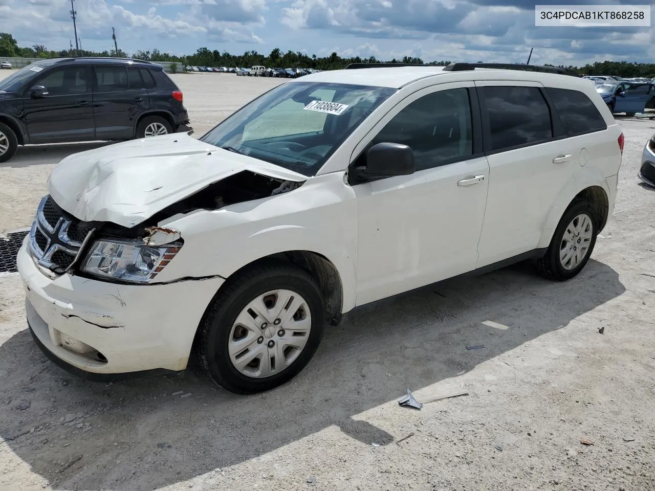 2019 Dodge Journey Se VIN: 3C4PDCAB1KT868258 Lot: 71038604