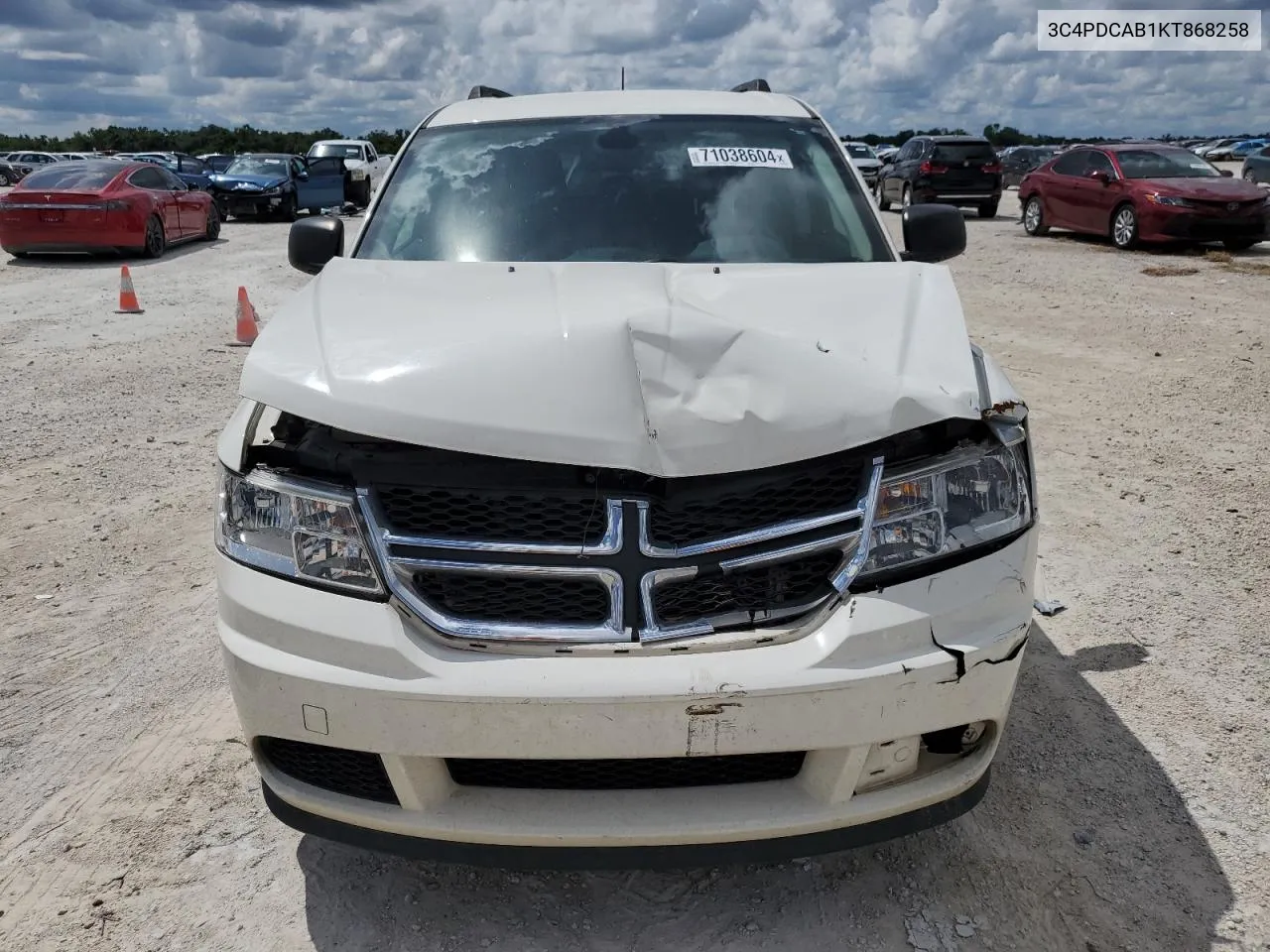 2019 Dodge Journey Se VIN: 3C4PDCAB1KT868258 Lot: 71038604