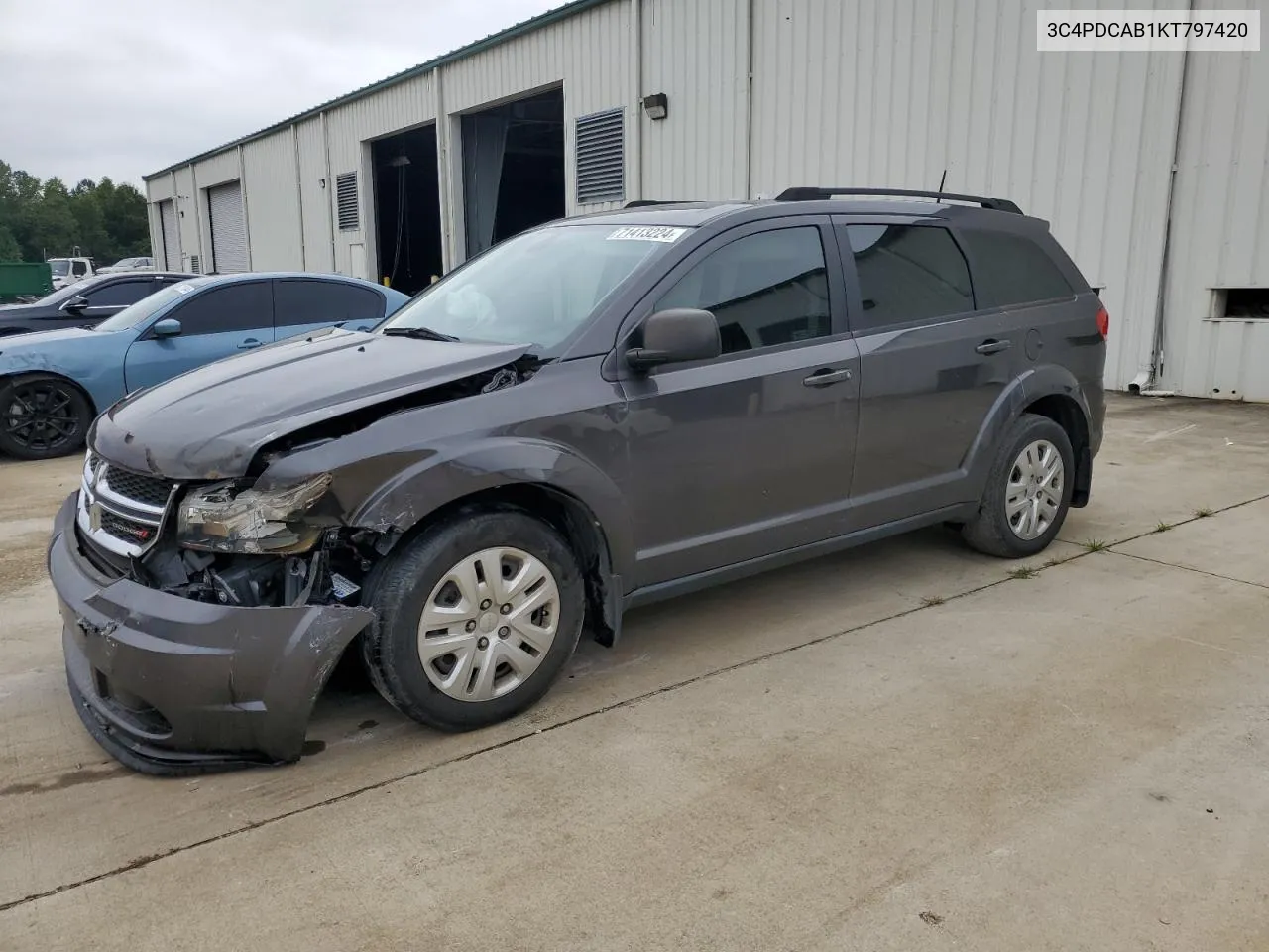 2019 Dodge Journey Se VIN: 3C4PDCAB1KT797420 Lot: 71413224