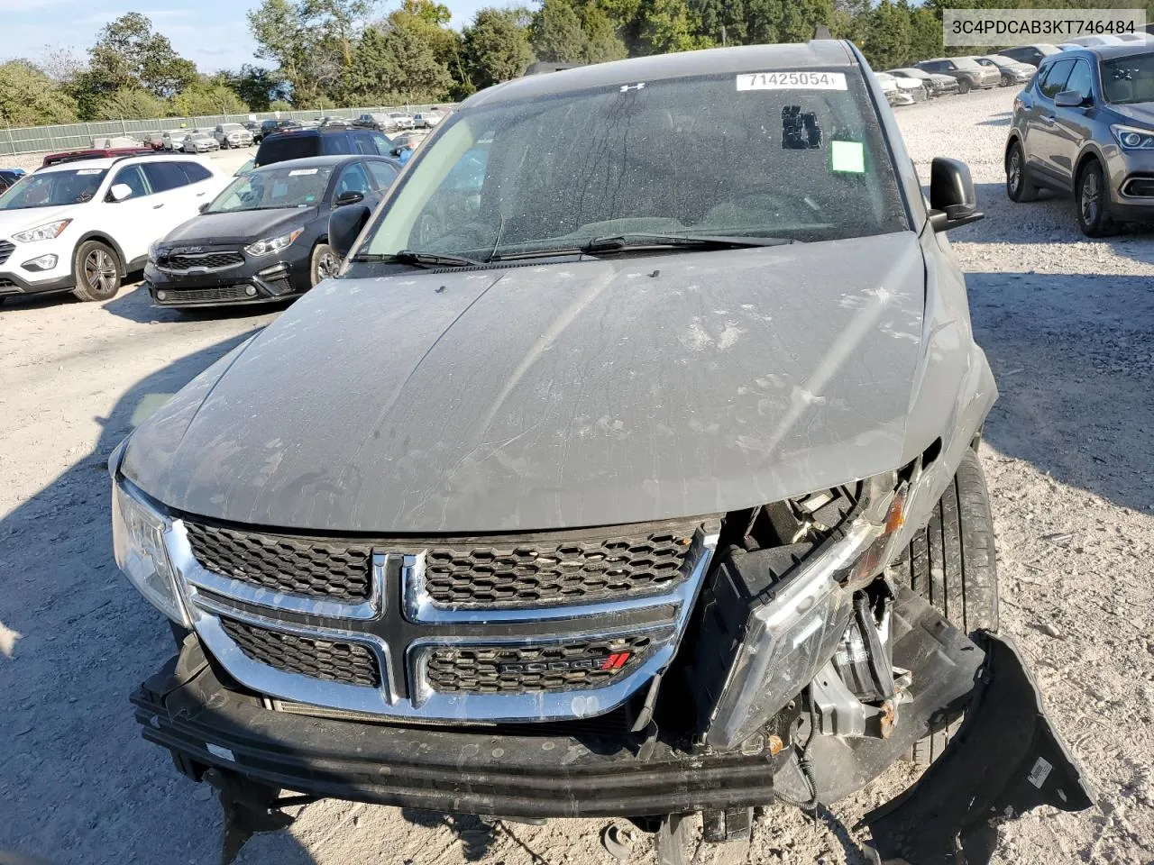 2019 Dodge Journey Se VIN: 3C4PDCAB3KT746484 Lot: 71425054