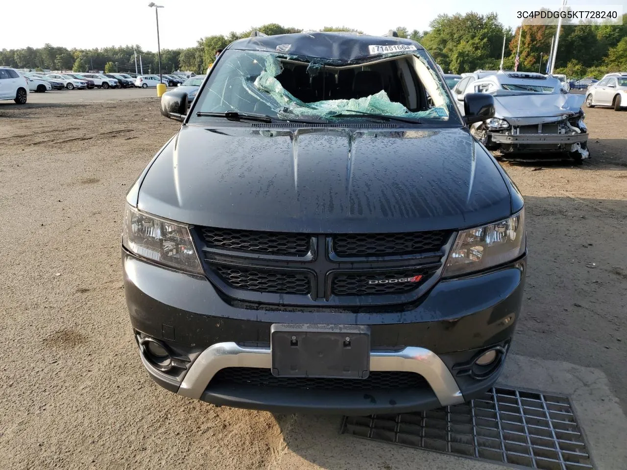 2019 Dodge Journey Crossroad VIN: 3C4PDDGG5KT728240 Lot: 71451664