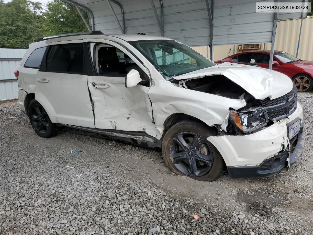 2019 Dodge Journey Crossroad VIN: 3C4PDCGG2KT803728 Lot: 71470404