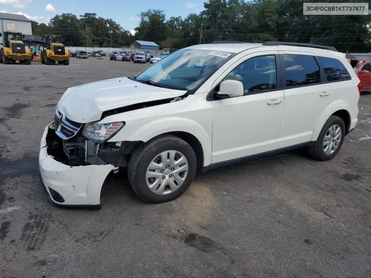 2019 Dodge Journey Se VIN: 3C4PDCBB1KT737877 Lot: 71557594