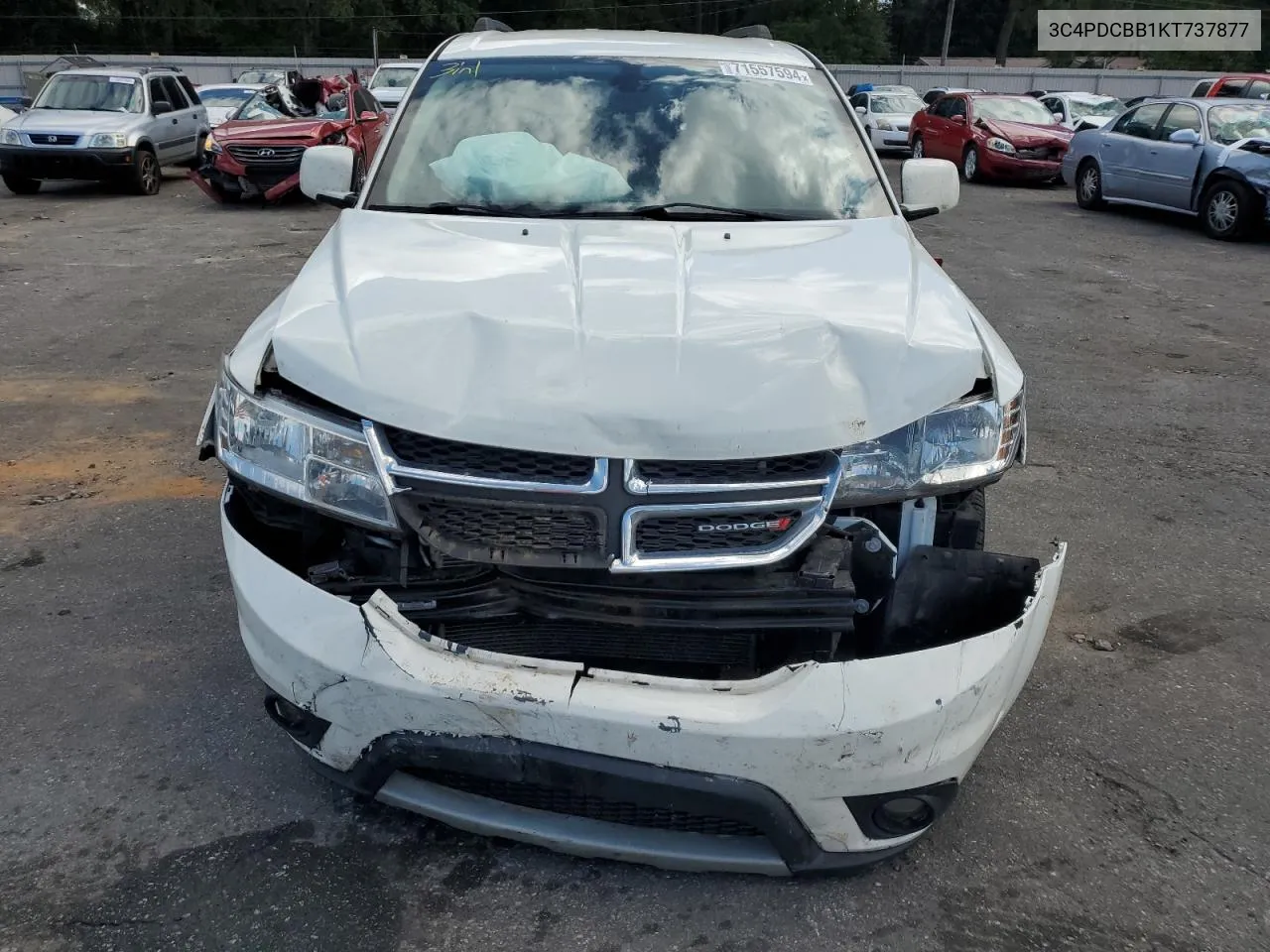 2019 Dodge Journey Se VIN: 3C4PDCBB1KT737877 Lot: 71557594