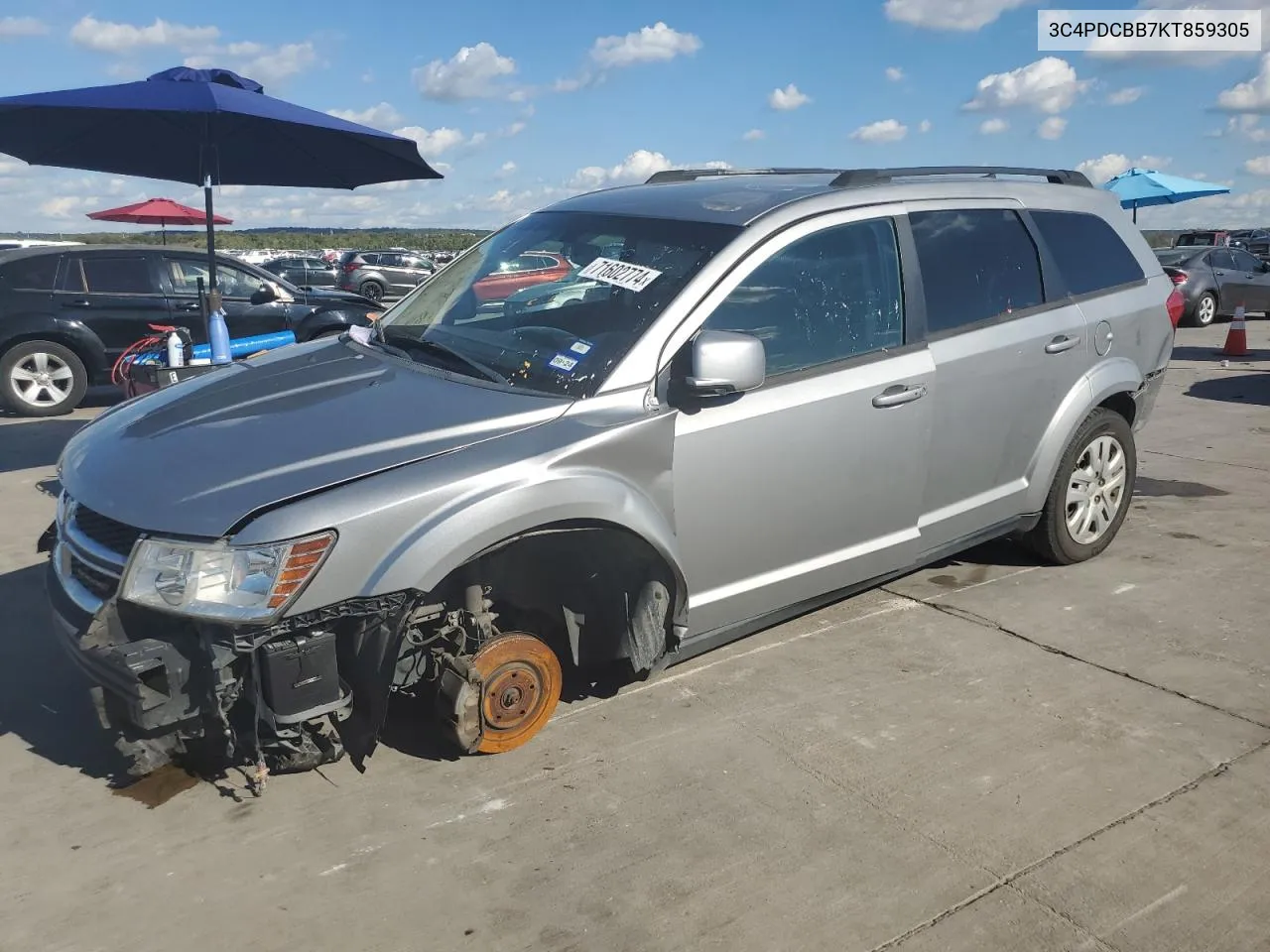 2019 Dodge Journey Se VIN: 3C4PDCBB7KT859305 Lot: 71602774