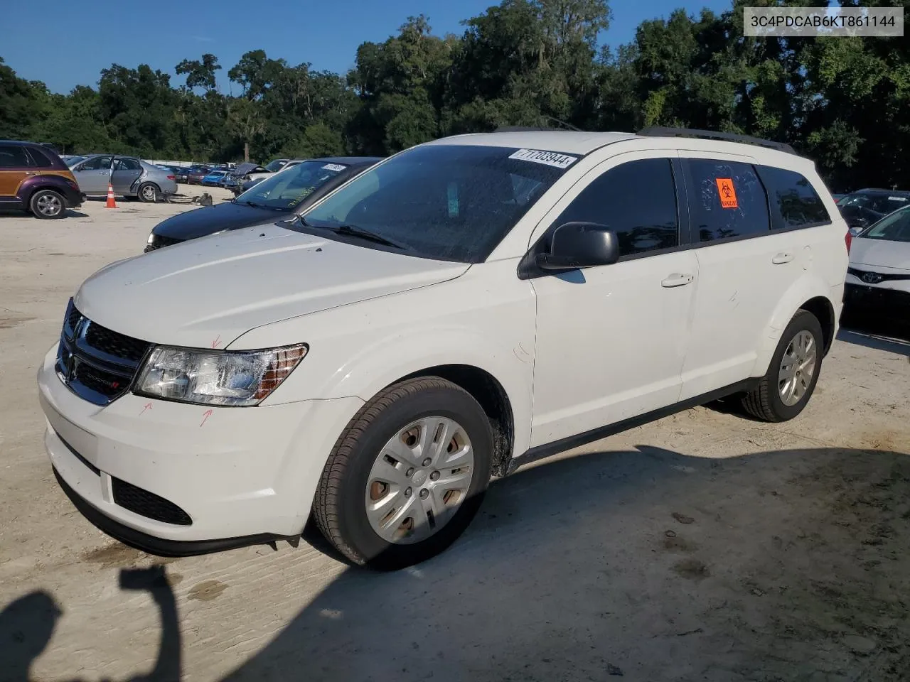 2019 Dodge Journey Se VIN: 3C4PDCAB6KT861144 Lot: 71703944