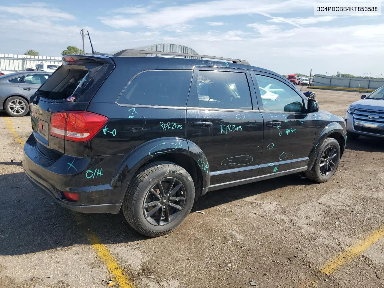 2019 Dodge Journey Se VIN: 3C4PDCBB4KT853588 Lot: 71930204