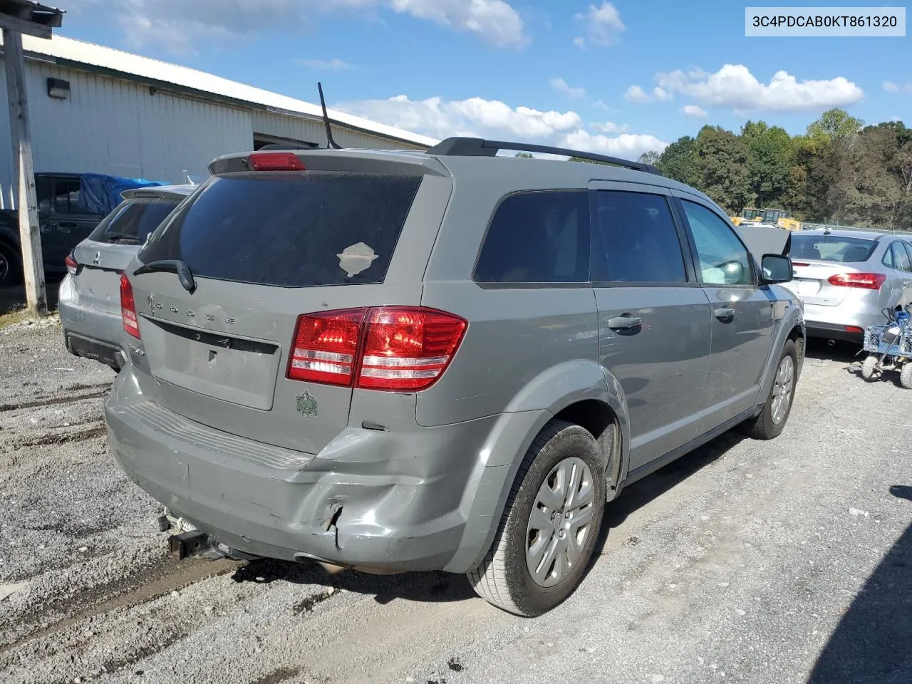 2019 Dodge Journey Se VIN: 3C4PDCAB0KT861320 Lot: 71952213