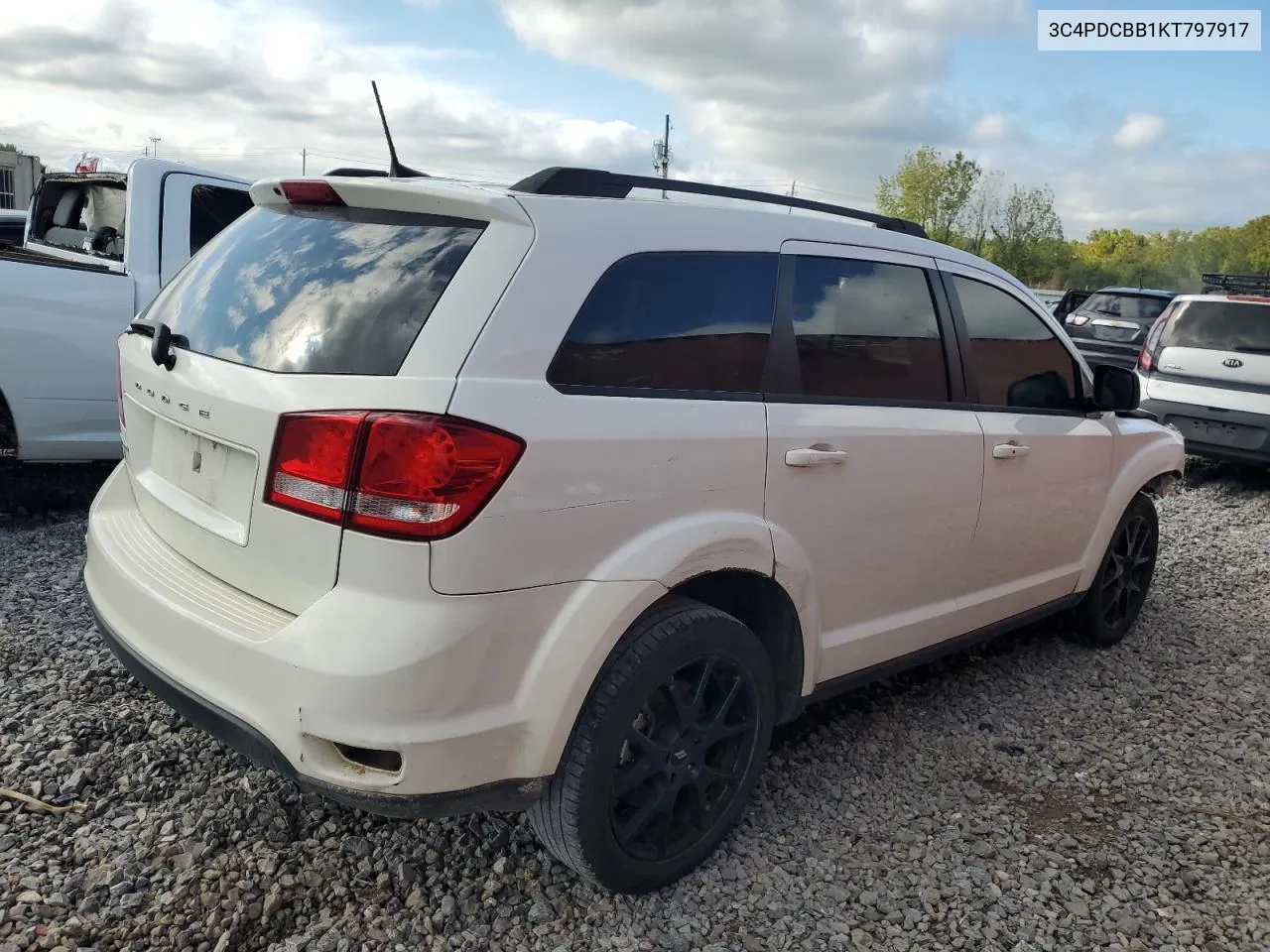 2019 Dodge Journey Se VIN: 3C4PDCBB1KT797917 Lot: 72155144