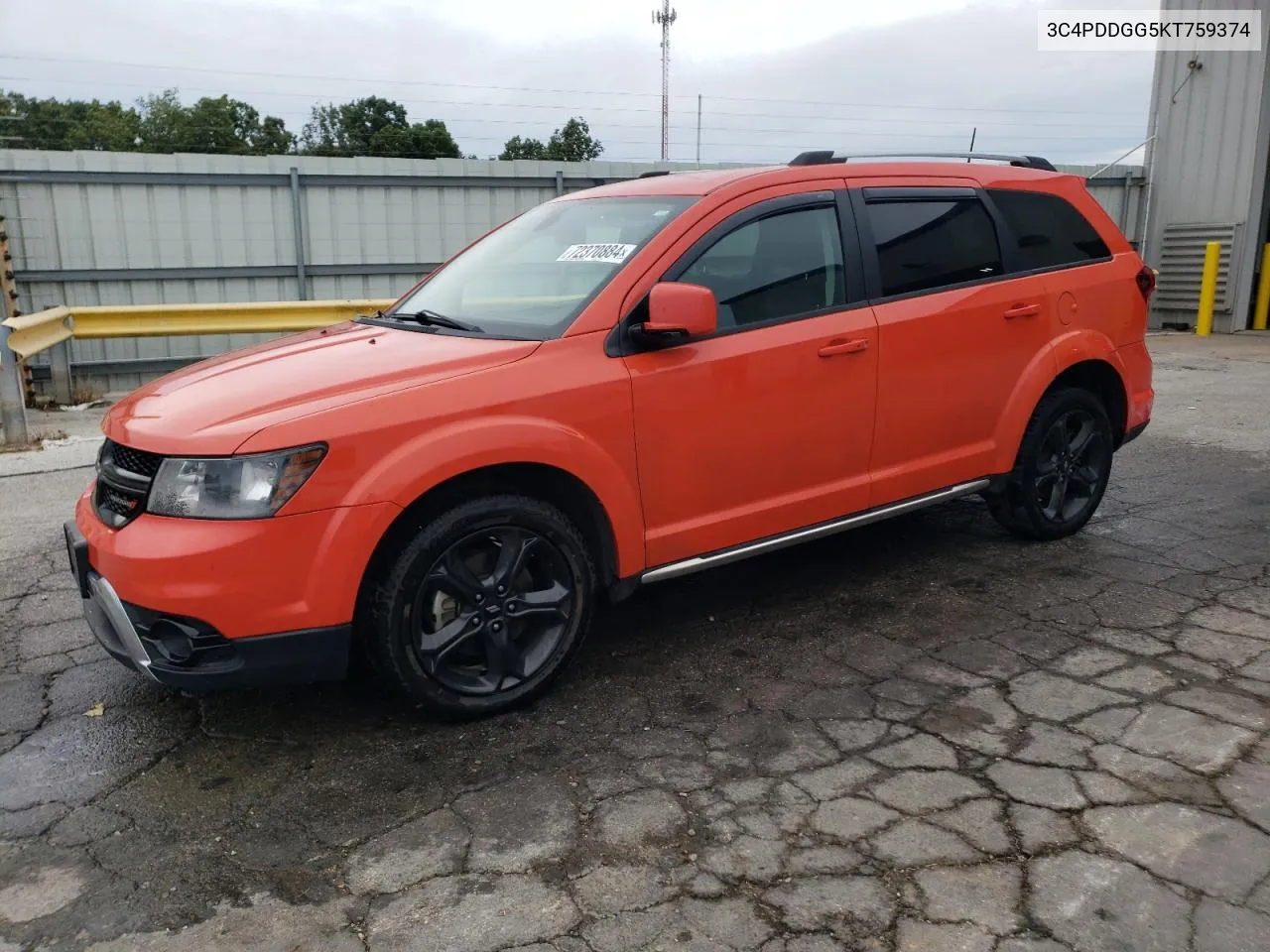 2019 Dodge Journey Crossroad VIN: 3C4PDDGG5KT759374 Lot: 72370884