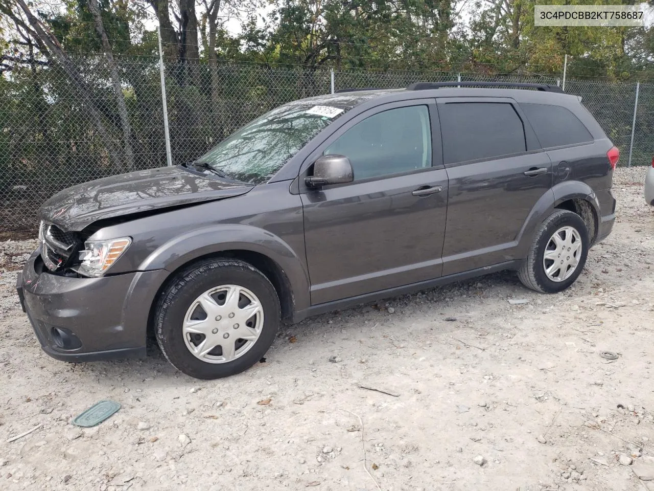 3C4PDCBB2KT758687 2019 Dodge Journey Se