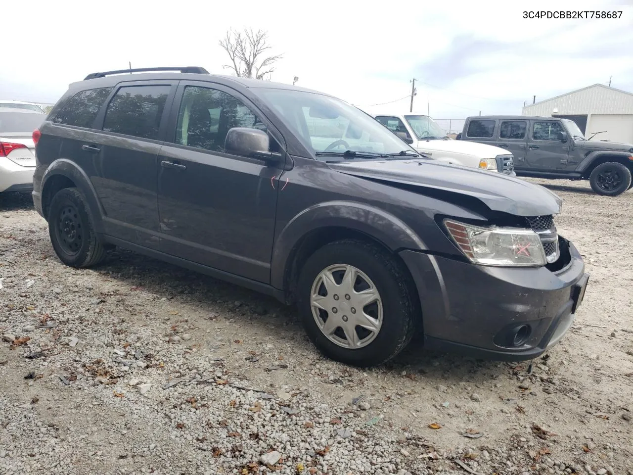 2019 Dodge Journey Se VIN: 3C4PDCBB2KT758687 Lot: 72676164