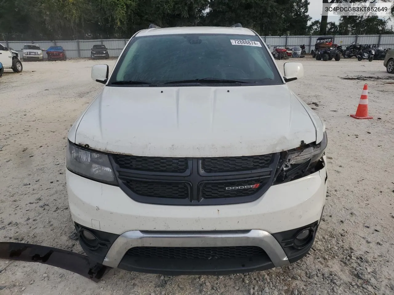 2019 Dodge Journey Crossroad VIN: 3C4PDCGB3KT852649 Lot: 72888874