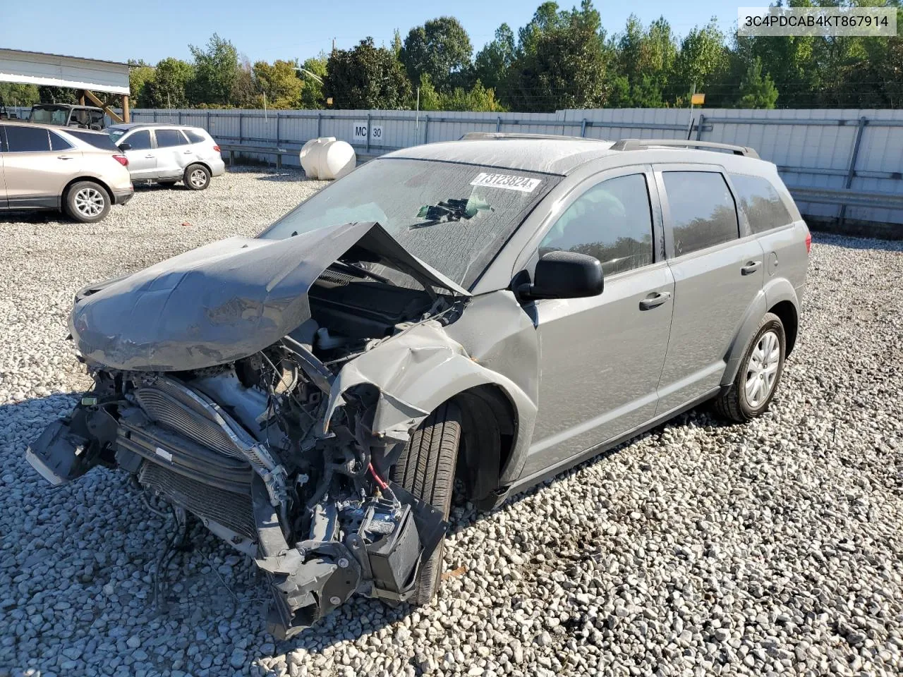 2019 Dodge Journey Se VIN: 3C4PDCAB4KT867914 Lot: 73123824