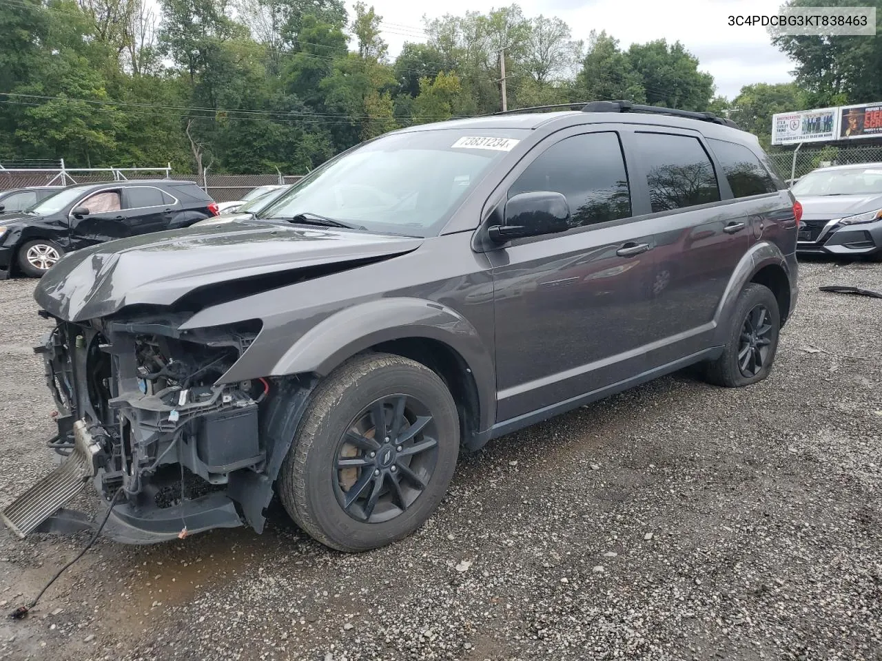 3C4PDCBG3KT838463 2019 Dodge Journey Se