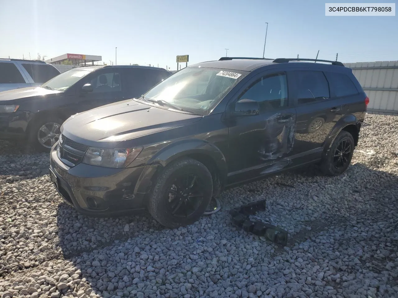 2019 Dodge Journey Se VIN: 3C4PDCBB6KT798058 Lot: 74204864