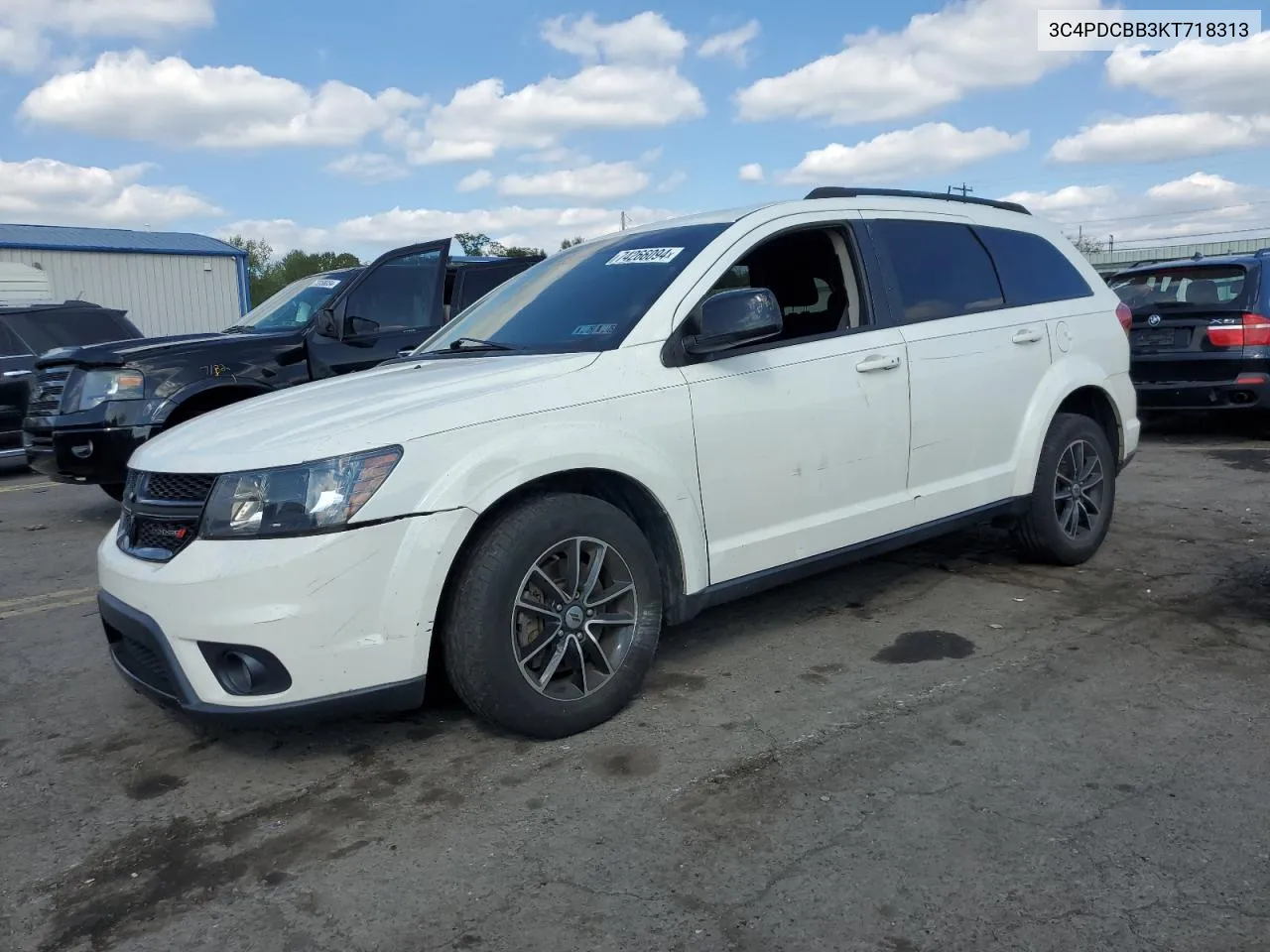 2019 Dodge Journey Se VIN: 3C4PDCBB3KT718313 Lot: 74266094