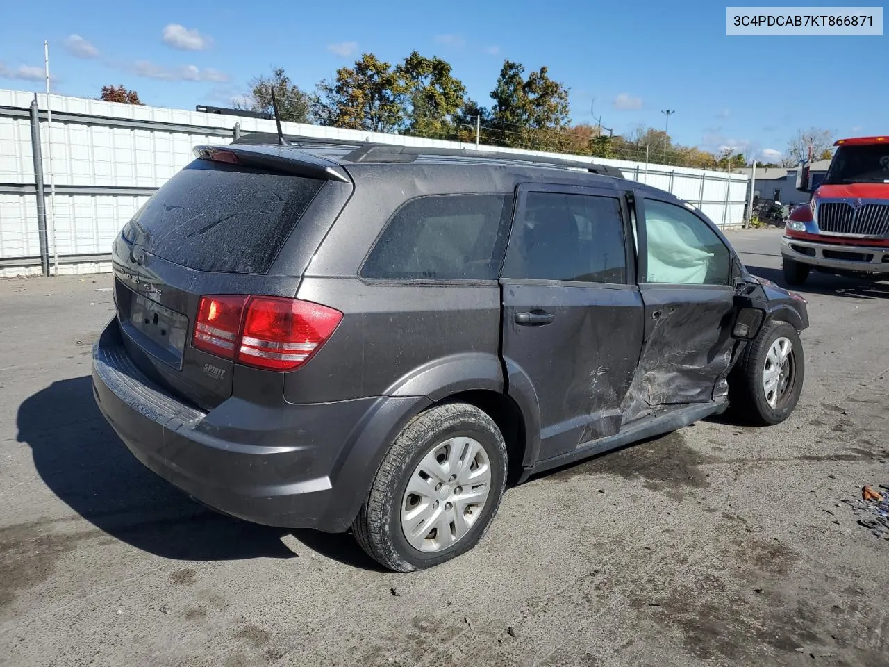 2019 Dodge Journey Se VIN: 3C4PDCAB7KT866871 Lot: 74335484