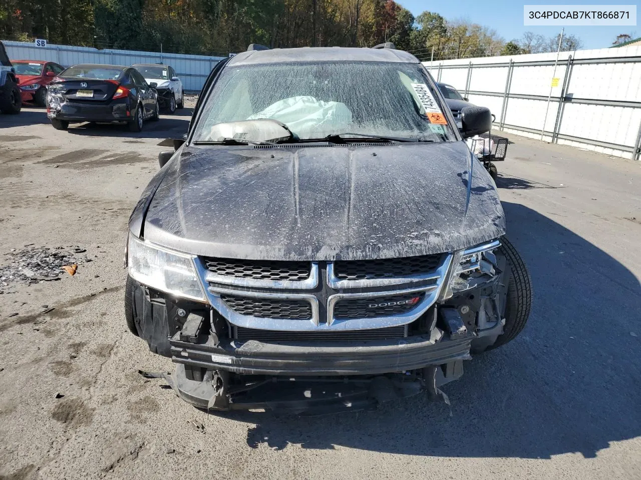 2019 Dodge Journey Se VIN: 3C4PDCAB7KT866871 Lot: 74335484