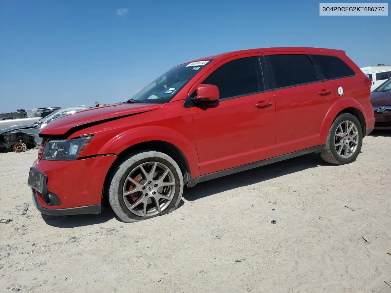 2019 Dodge Journey Gt VIN: 3C4PDCEG2KT686770 Lot: 74488674