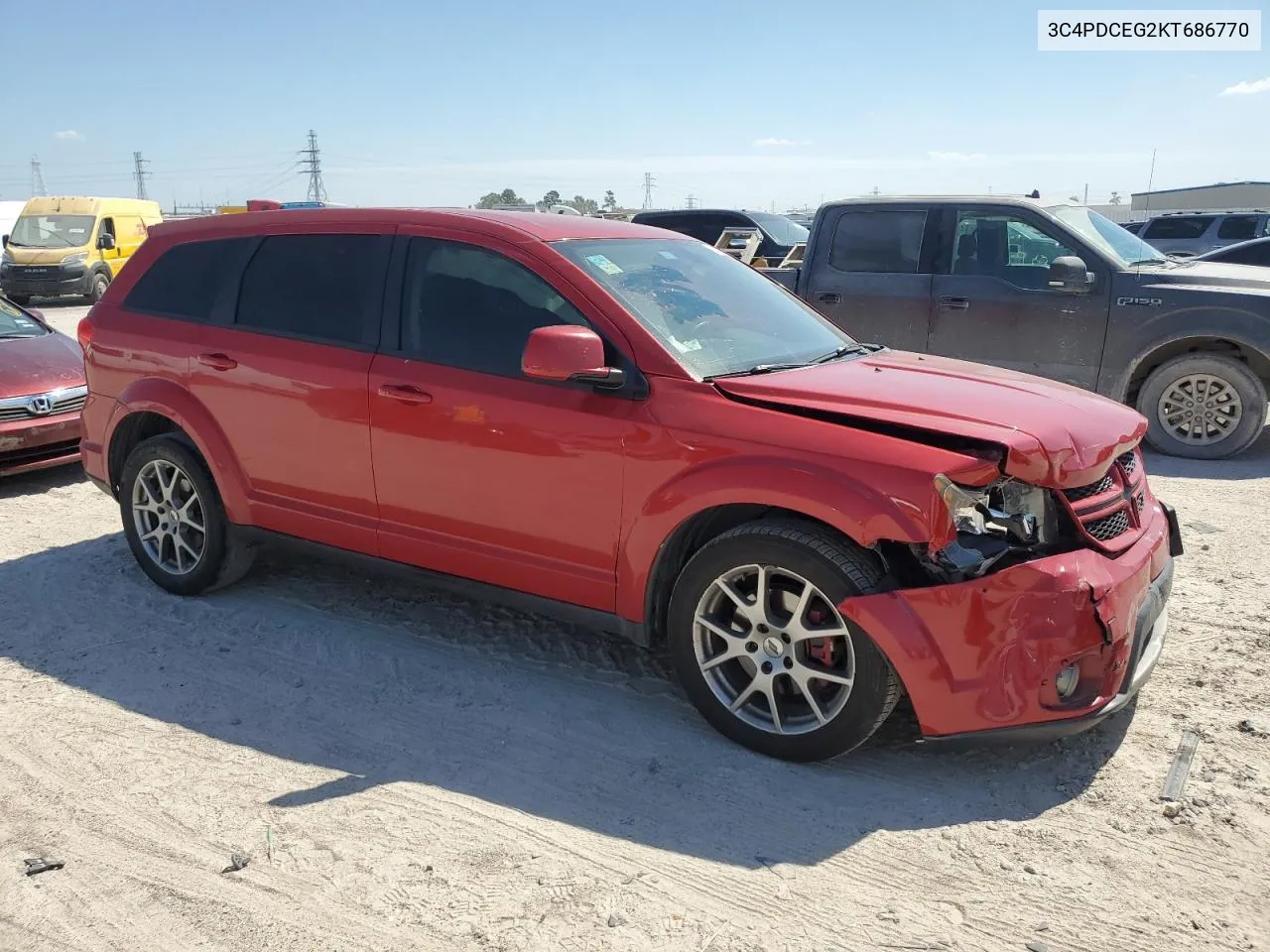 2019 Dodge Journey Gt VIN: 3C4PDCEG2KT686770 Lot: 74488674