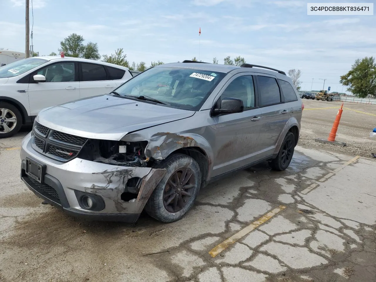 2019 Dodge Journey Se VIN: 3C4PDCBB8KT836471 Lot: 74729204