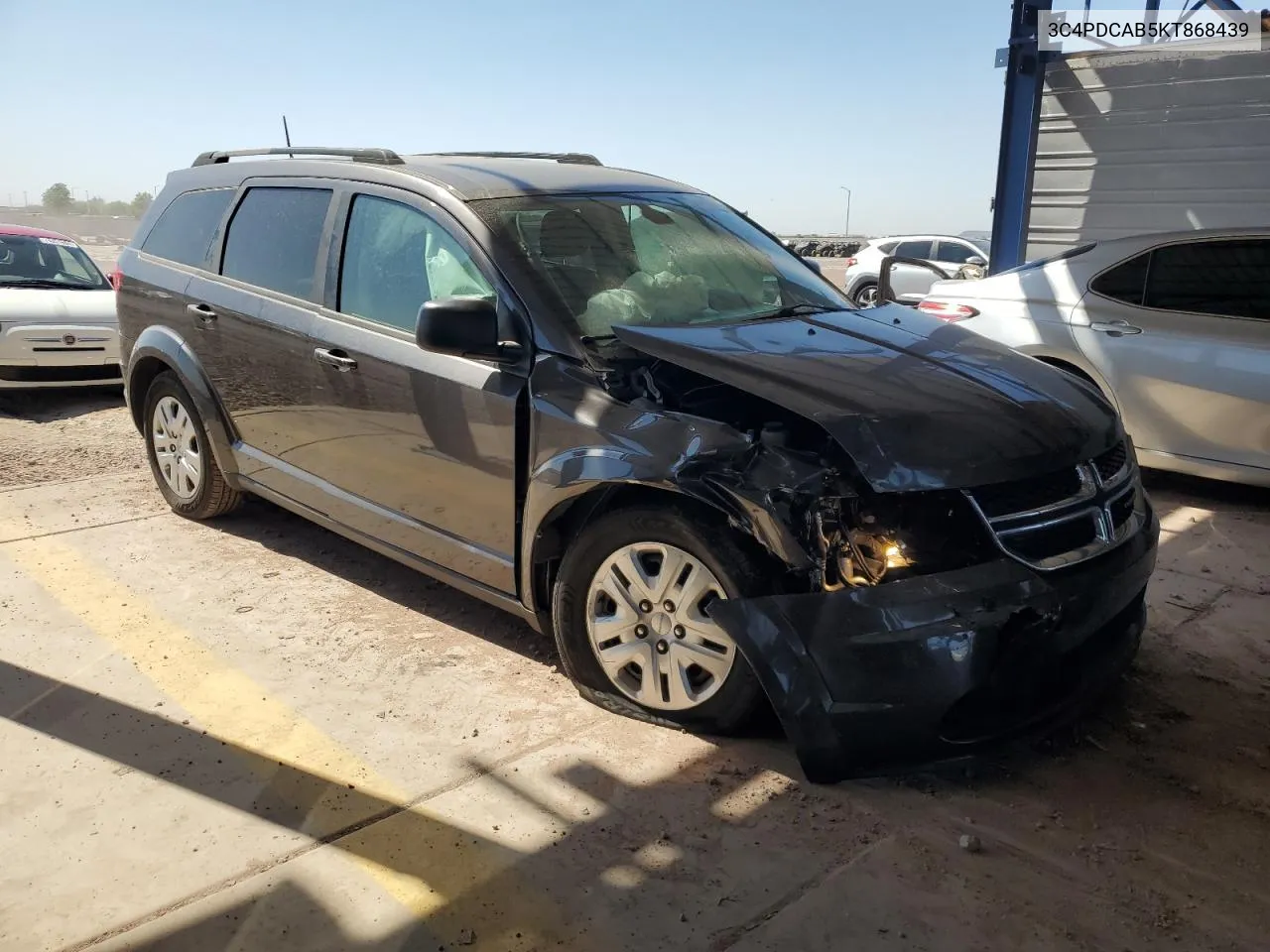 2019 Dodge Journey Se VIN: 3C4PDCAB5KT868439 Lot: 74855724