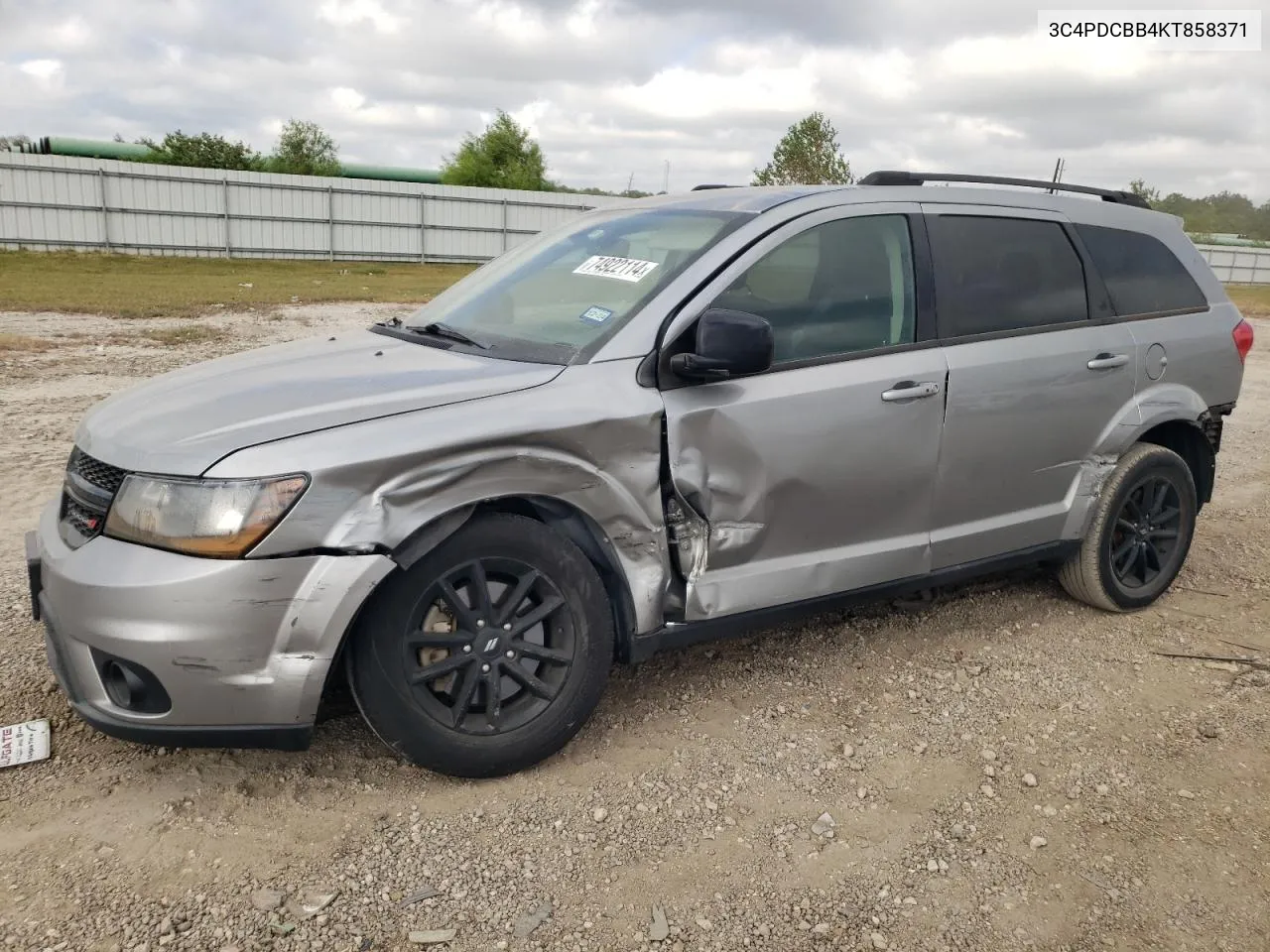 2019 Dodge Journey Se VIN: 3C4PDCBB4KT858371 Lot: 74922114