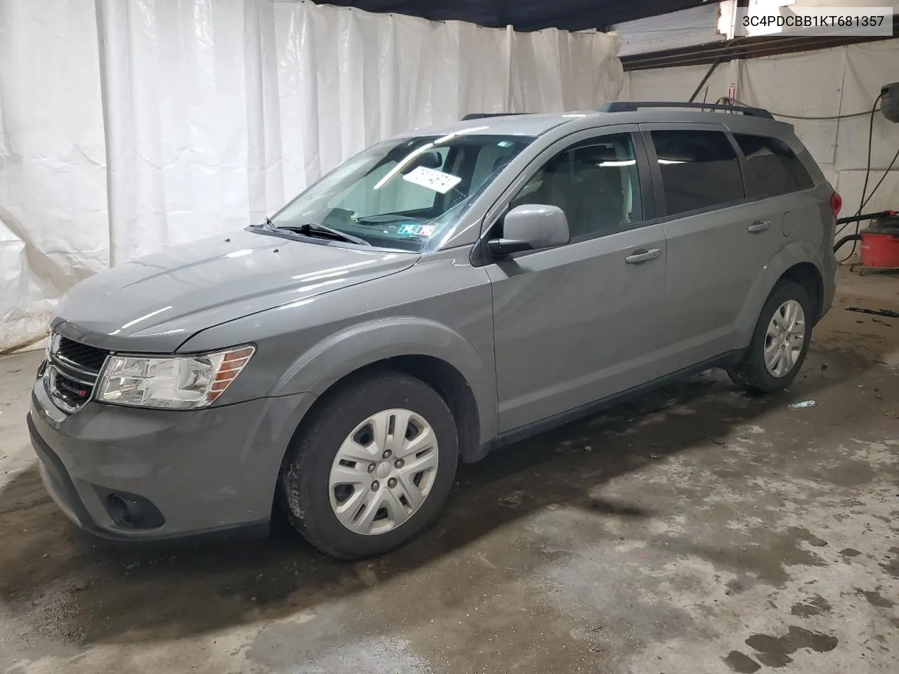 2019 Dodge Journey Se VIN: 3C4PDCBB1KT681357 Lot: 75114674