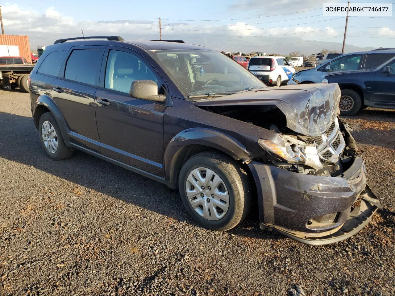 2019 Dodge Journey Se VIN: 3C4PDCAB6KT746477 Lot: 75517034