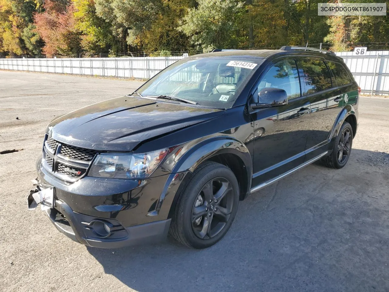 2019 Dodge Journey Crossroad VIN: 3C4PDDGG9KT861907 Lot: 75614314