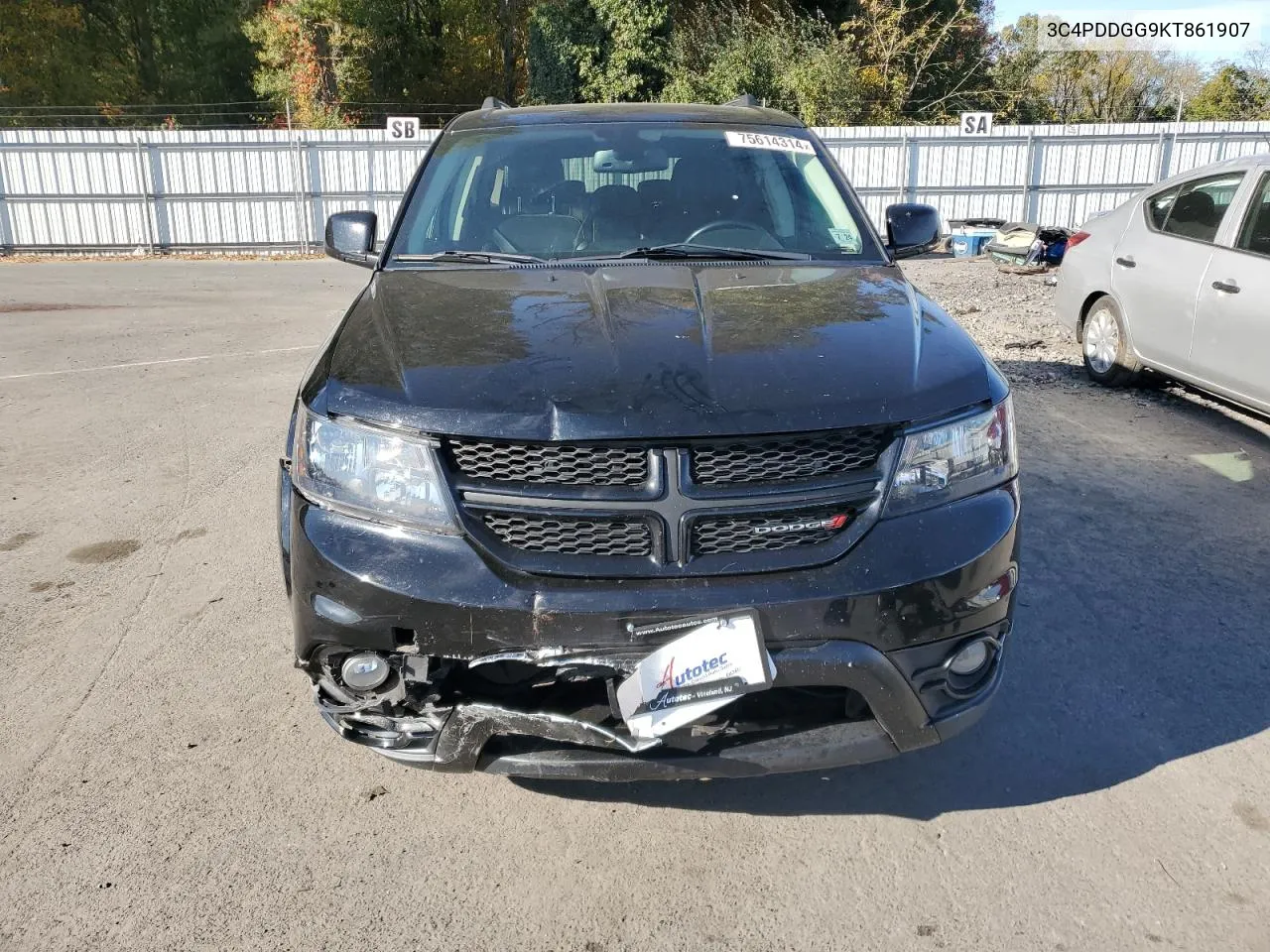 2019 Dodge Journey Crossroad VIN: 3C4PDDGG9KT861907 Lot: 75614314