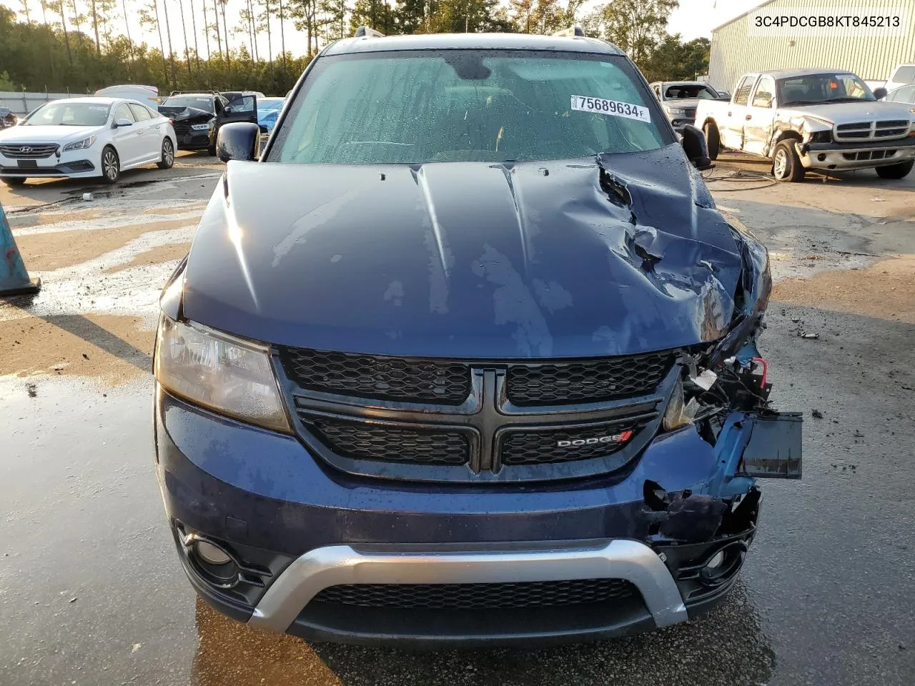 2019 Dodge Journey Crossroad VIN: 3C4PDCGB8KT845213 Lot: 75689634