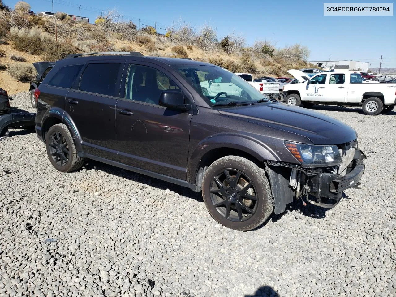 2019 Dodge Journey Se VIN: 3C4PDDBG6KT780094 Lot: 75786934