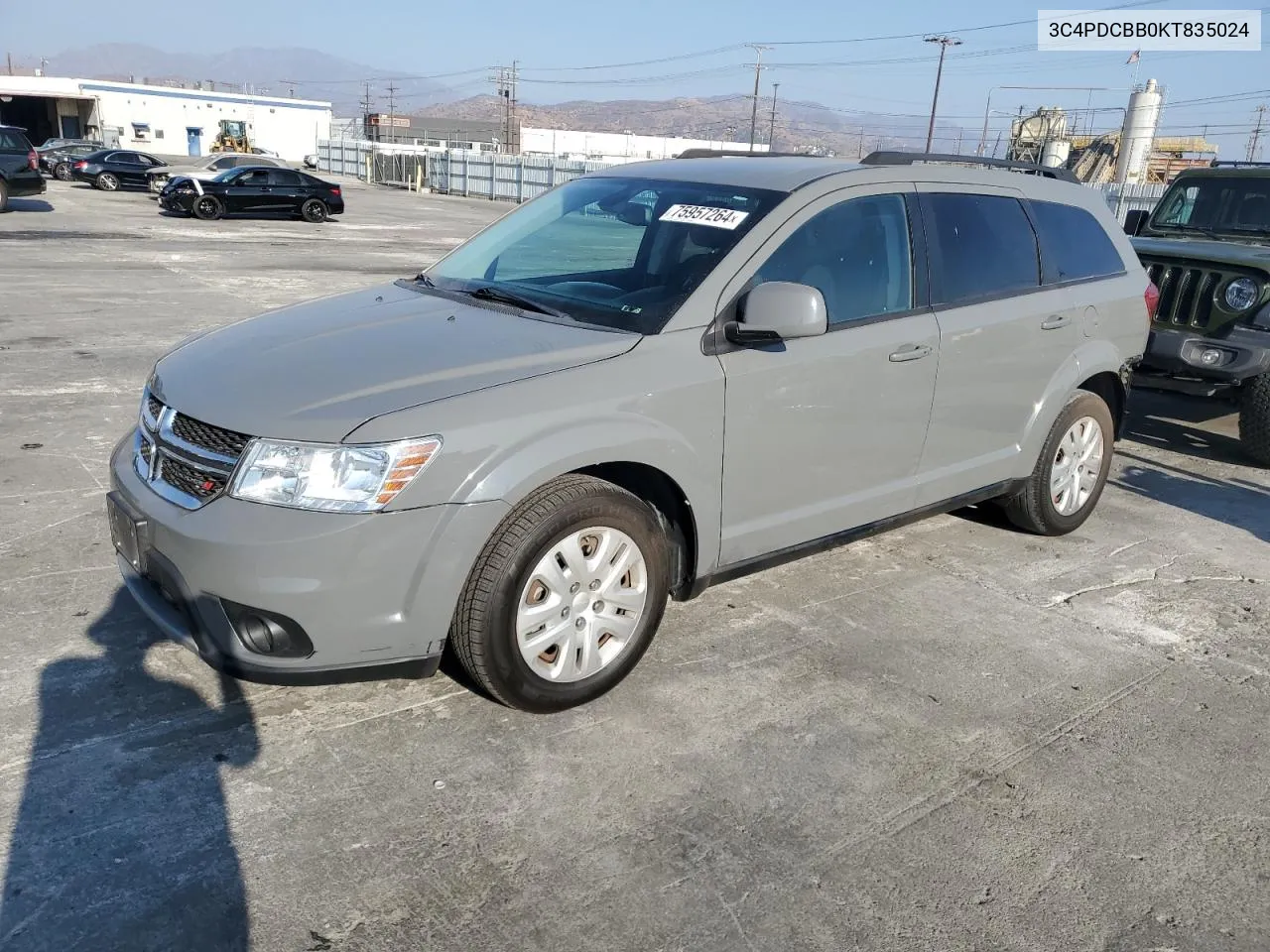 3C4PDCBB0KT835024 2019 Dodge Journey Se