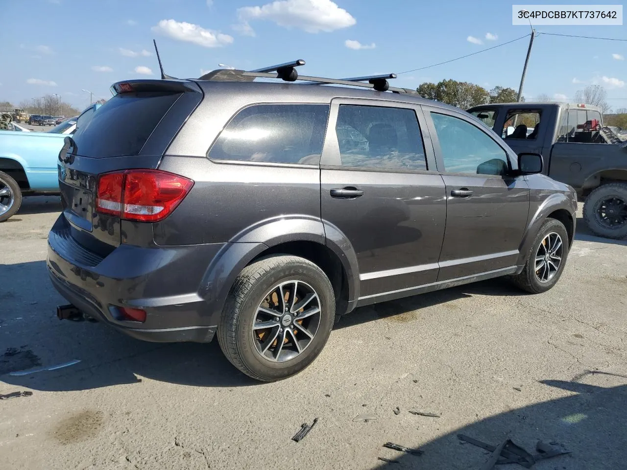 2019 Dodge Journey Se VIN: 3C4PDCBB7KT737642 Lot: 76283744